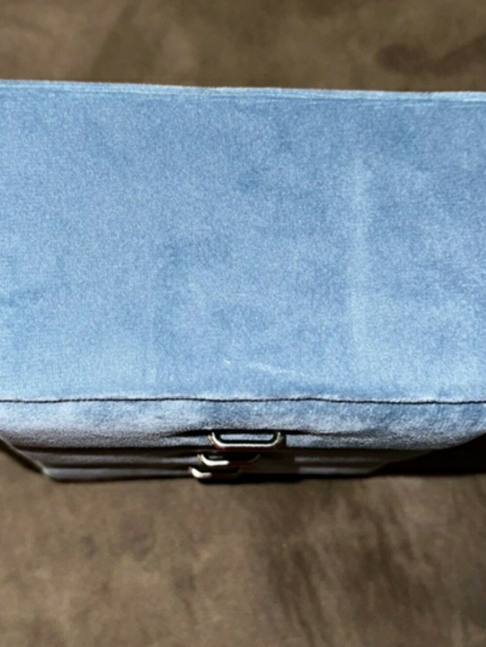 Blue Velvet 3-Drawer Chest with Silver Legs - Unbranded - Picture 11 of 14